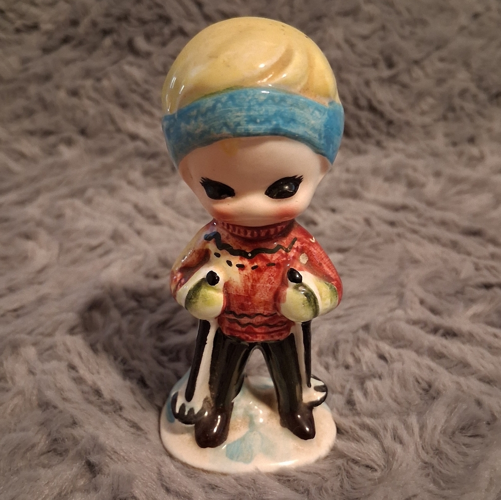 Skiier Boy Figurine Believe By Ensco